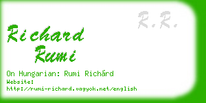 richard rumi business card
